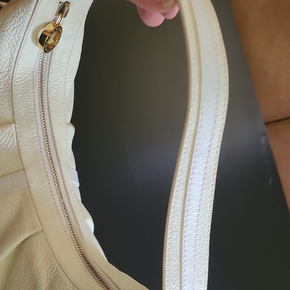 Bulgari Cream Hobo Bag with Gold Accents - Picture 9 of 15